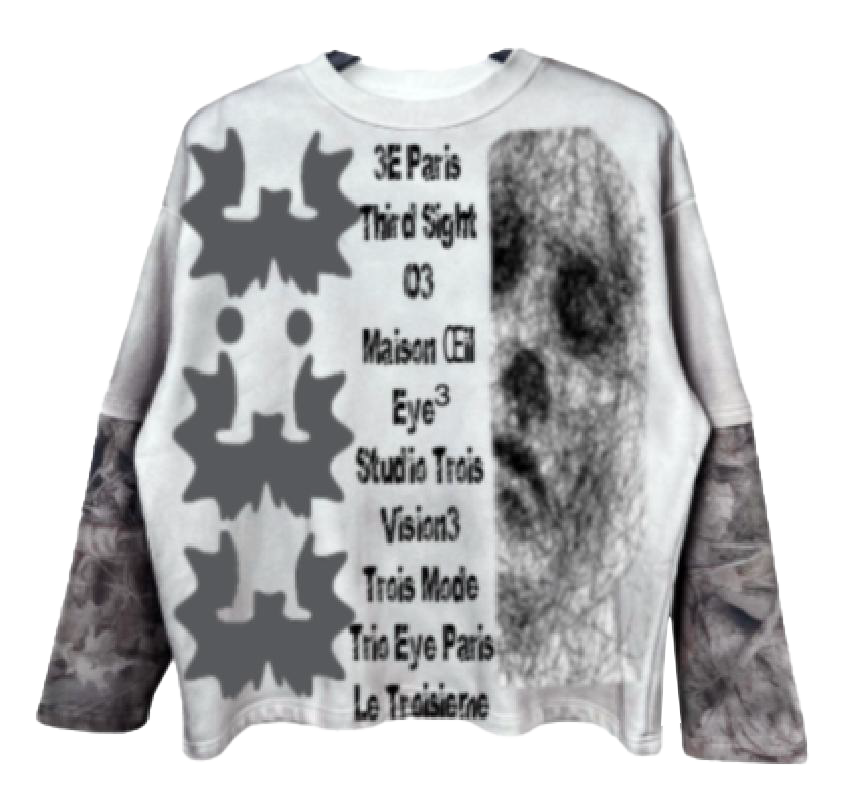 3E Paris Double Sleeve Camo Cozy Shirt