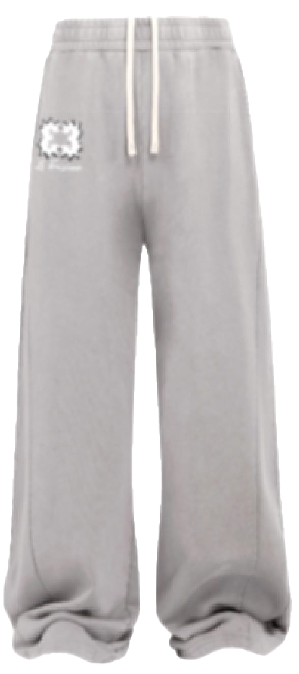 3E Paris Wide Cozy Heavy Sweats - Grey