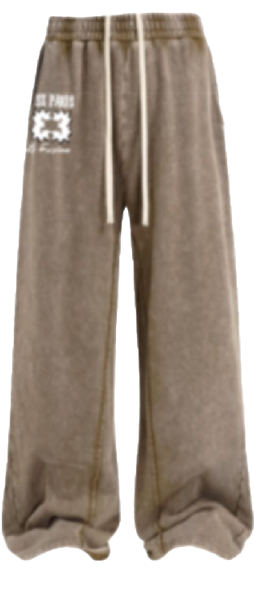 3E Paris Wide Cozy Heavy Sweats - Chocolate